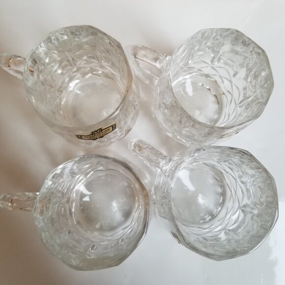 Crystal Liqueur Glasses Heirloom Collection with Finger Handle Lot of 4 Vintage - Picture 7 of 10